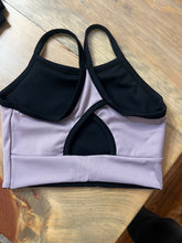 Load image into Gallery viewer, DUSTY ROSE-BLACK REVERSIBLE CROP SPORTS TOP spring 24