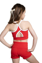 Load image into Gallery viewer, RED BLUE REVERSIBLE CROP SPORTS TOP-spring 24