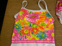 Load image into Gallery viewer, RHINESTONE SPAGHETTI STRAP PETAL POP WHITE BOTTOM