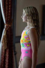 Load image into Gallery viewer, RHINESTONE SPAGHETTI STRAP PETAL POP PINK BOTTOM