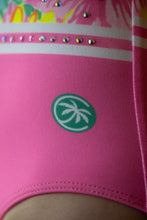 Load image into Gallery viewer, RHINESTONE SPAGHETTI STRAP PETAL POP PINK BOTTOM