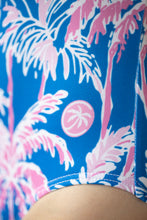 Load image into Gallery viewer, SPAGHETTI SINGLE PLY-MALIBU MOOD (Blue with pink palm trees)