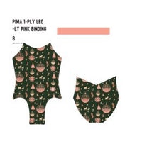 Load image into Gallery viewer, WINTER 26 EVERGREEN & BLUSH PIMA SPAGHETTI SINGLE PLY