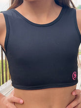 Load image into Gallery viewer, REVERSIBLE CROP SPORTS SWIM TOP