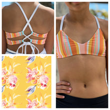 Load image into Gallery viewer, BENGALS STRIPE SUNSHINE BIKINI TIE BACK TOP Summer 2022