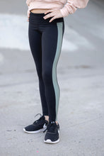 Load image into Gallery viewer, Military Green Stripe leggings