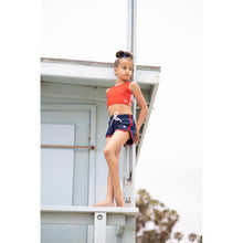 Load image into Gallery viewer, NAVY RED TRACK SHORTS