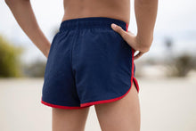 Load image into Gallery viewer, NAVY RED TRACK SHORTS