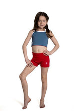 Load image into Gallery viewer, RED BLUE REVERSIBLE CROP SPORTS TOP-spring 24
