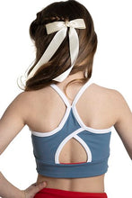 Load image into Gallery viewer, RED BLUE REVERSIBLE CROP SPORTS TOP-spring 24
