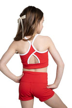 Load image into Gallery viewer, RED BLUE REVERSIBLE CROP SPORTS TOP-spring 24
