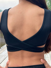 Load image into Gallery viewer, REVERSIBLE CROP SPORTS SWIM TOP
